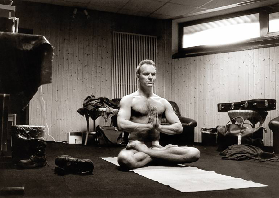 Sting performing yoga