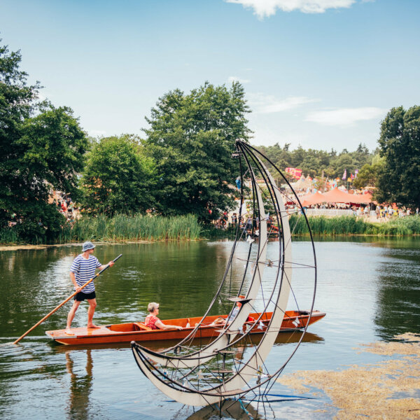 a punt on the lake